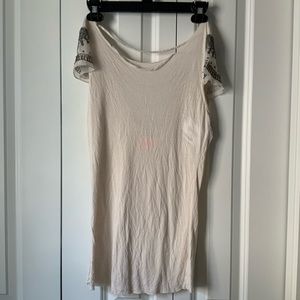 Summer tunic low-back capped sleeve